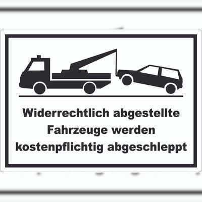 HB-Druck Widerrechtlich abgestellte Fahrzeuge Aufkleber A2 (420x594mm)