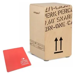 Schlagwerk CP404 Natur Cajon mit Sitzpad Rot (Cajon), Perkussion, Rot, Braun