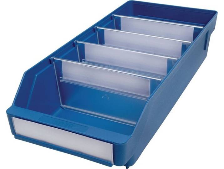 Regal 20er Pack 510205 Regalkasten L400xB180xH95mm blau PP