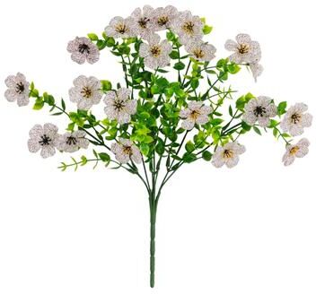Nearly Natural 13-in UV Resistant Artificial Daisy Bush (Indoor/Outdoor) - Set of 12