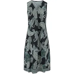 Ärmelloses Kleid Johanne Green Cotton schwarz, 40