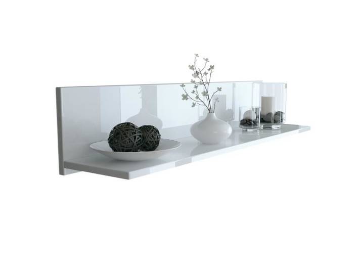 Vladon Etagère murale Skadu en Blanc haute brillance