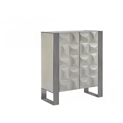 HIGHBOARD MARGO Grau Holz, Metall
