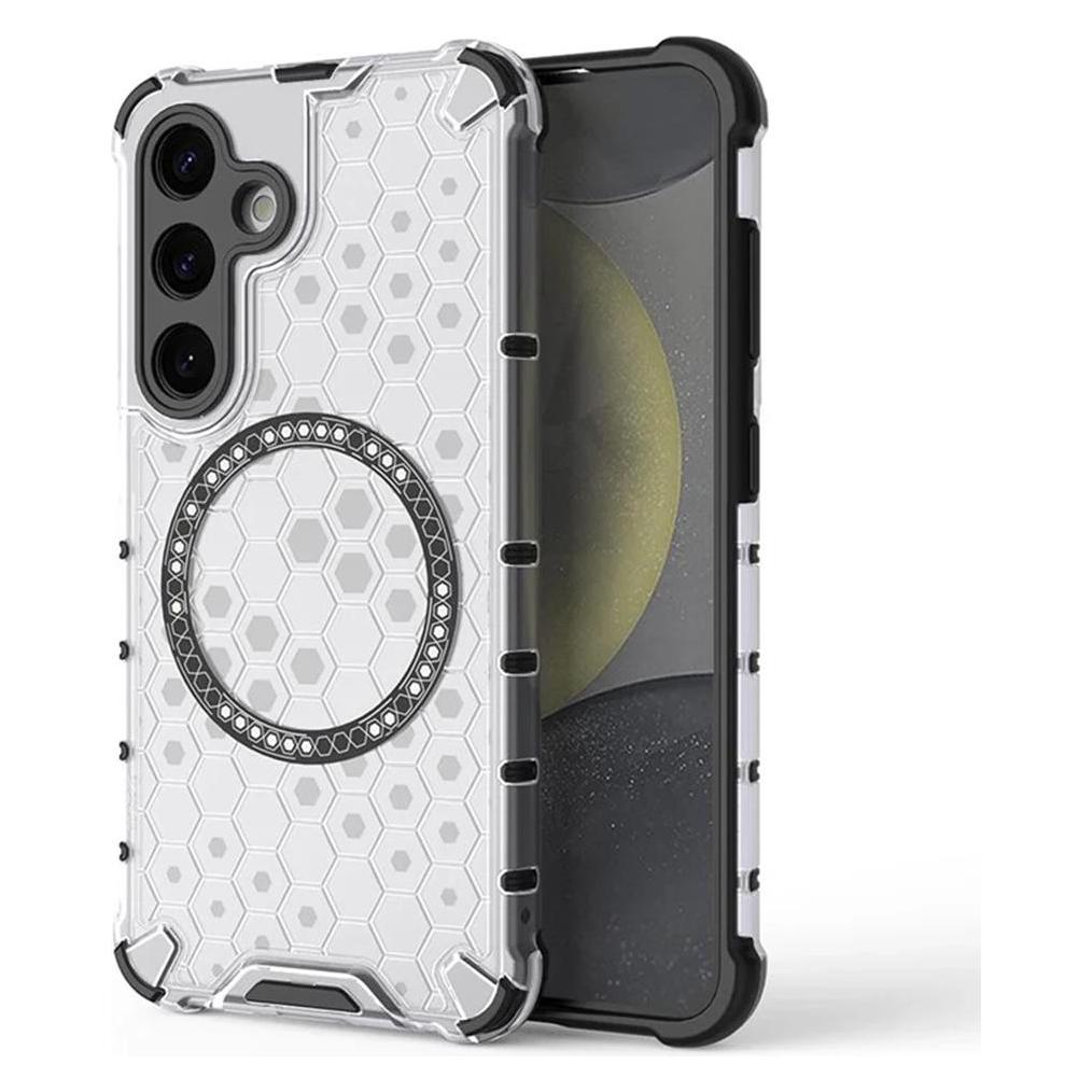 Techsuit - HoneyComb Shield MagSafe - Samsung Galaxy S24 - White (Samsung Galaxy S24) (57967746)