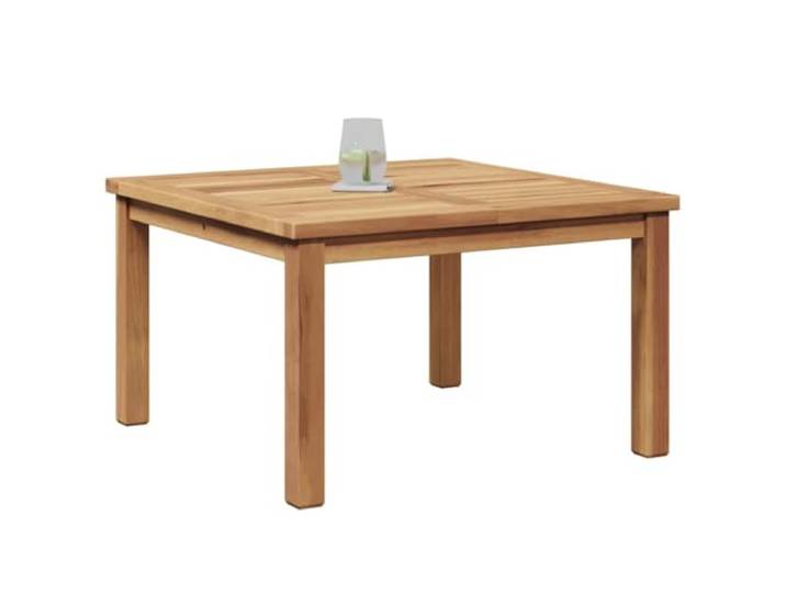 KTHLBRH Couchtisch braun 60 x 60 x 36 cm Massives Teakholz, modernes Design für den Außenbereich, einfache Montage