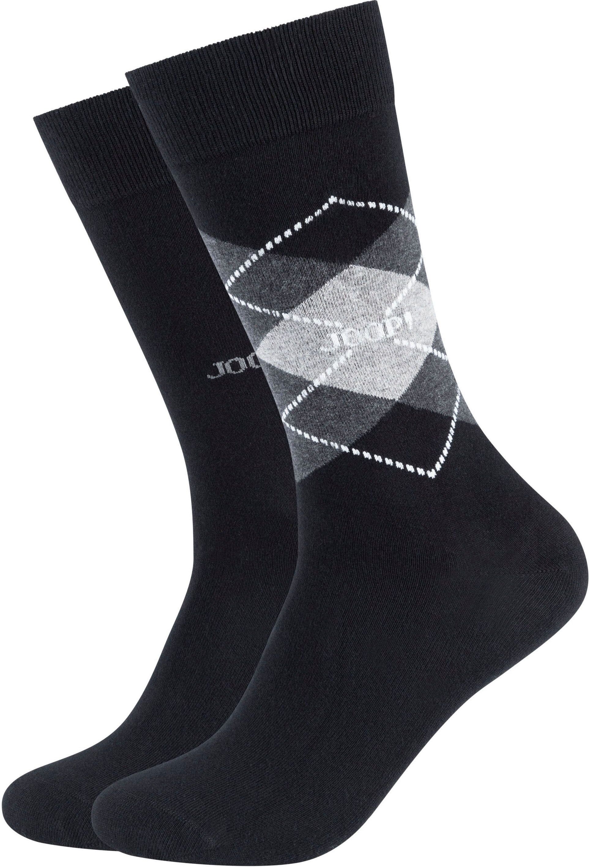 Joop! Socken JOOP "premium essentials", Damen, Gr. 39-42, Sockengrösse, blau (dunkelblau), Baumwolle, Elasthan, Polyamid, Socken Socken, Premium Qualität, verstärkte Ferse, verstärkte Zehen, Argyle Design dunkelblau 39-42, Sockengrösse