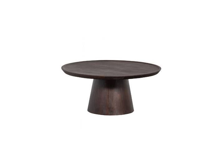 Table basse 90x90 cm bois de manguier noyer Coffee A Gogo