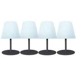 Lumisky kabellose Twin-Tischlampen, H16CM Stahl Grau