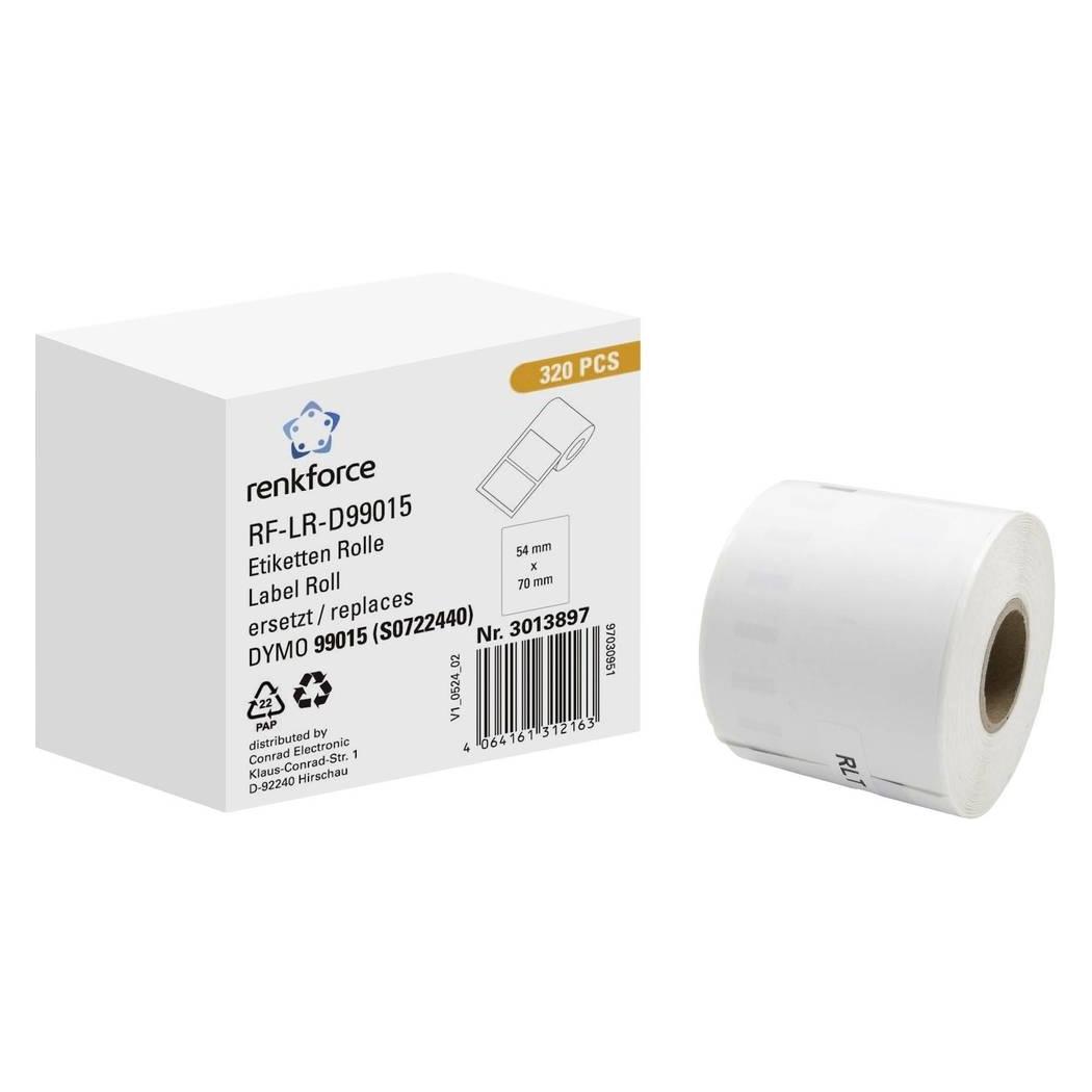 Renkforce Etiketten Rolle Kompatibel ersetzt DYMO DYMO 99015 70 x 54 mm Papier W (70 mm) (RF-6027794)