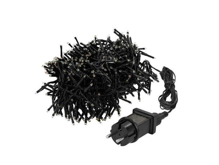 ECD-Germany LED Lichterkette 5,5m Warmweiß, Schwarz, Kunststoff, LED integrated, 850 cm, Lampen & Leuchten, Innenbeleuchtung, Dekoleuchten, Lichterketten