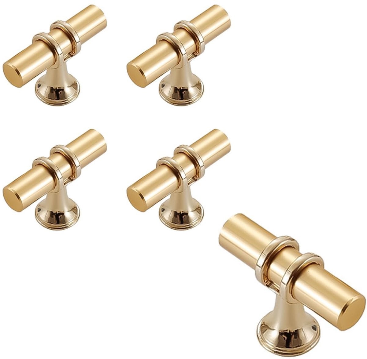 Dailygoods Kastknoppen Goud - Vintage Meubelknop - 50 mm lengte