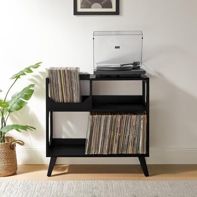 Crosley Furniture Crosley Asheville Medium Record Player Stand With Vinyl Storage