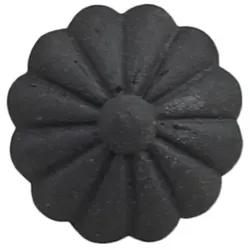 Chic Antique Griff Blume, D3 cm, schwarz