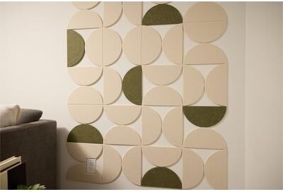 Felt Right Olive Mirage   Sound Dampening Pinnable Tiles
