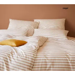 Elegante Soft-Flanell Bettwäsche Inverness - 155x220 cm + 40x80 cm	ziegel