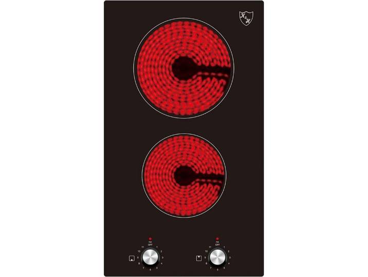 K&H Elektro-Kochfeld K&H® Domino 2 Zonen Glaskeramikkochfeld 30cm Knebel Steuerung Autark Eigebaut CK-3002K, Einbaufähig oder freistellbar