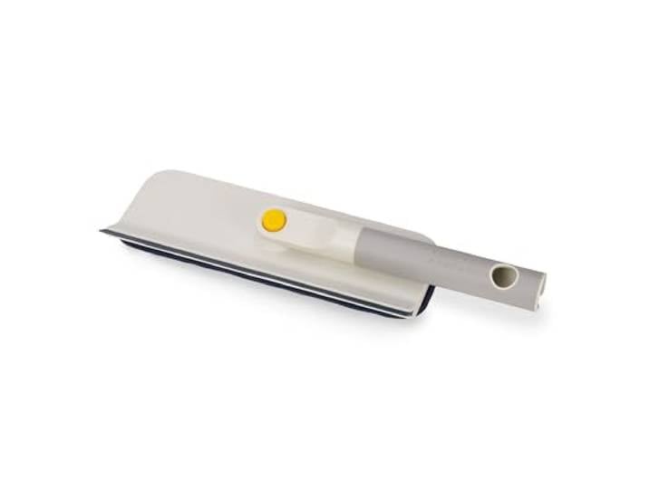 Joseph Joseph CleanTech Raclette 2-en-1 pour Vitres avec Tapis Microfibre et Poignée Pliable\, Light Stone