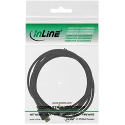 INLINE HDMI Kabel, gewinkelt, Stecker/Stecker, schwarz, 2m, verg. Kontakte