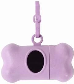 Inspired Finds WalkBuddy Bone Shaped Pet Waste Bag Dispenser With Clip purple