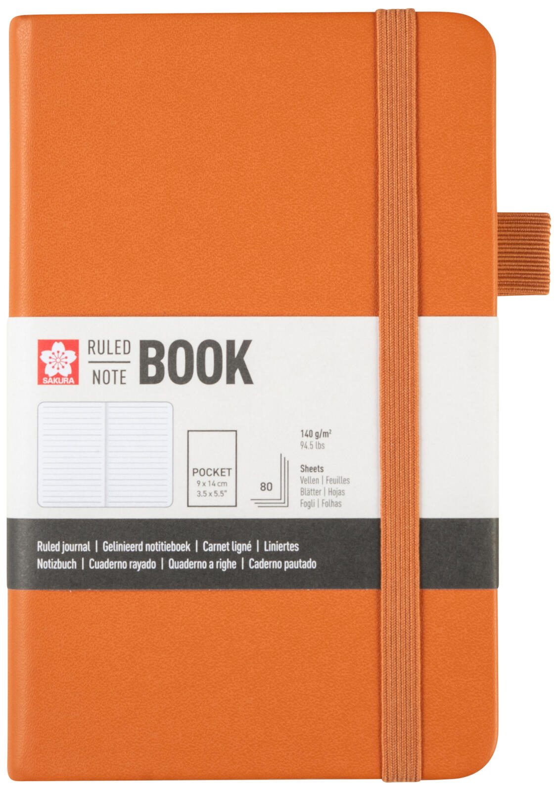 Sakura Notizbuch ca. DIN A7 liniert, bernstein 94146601