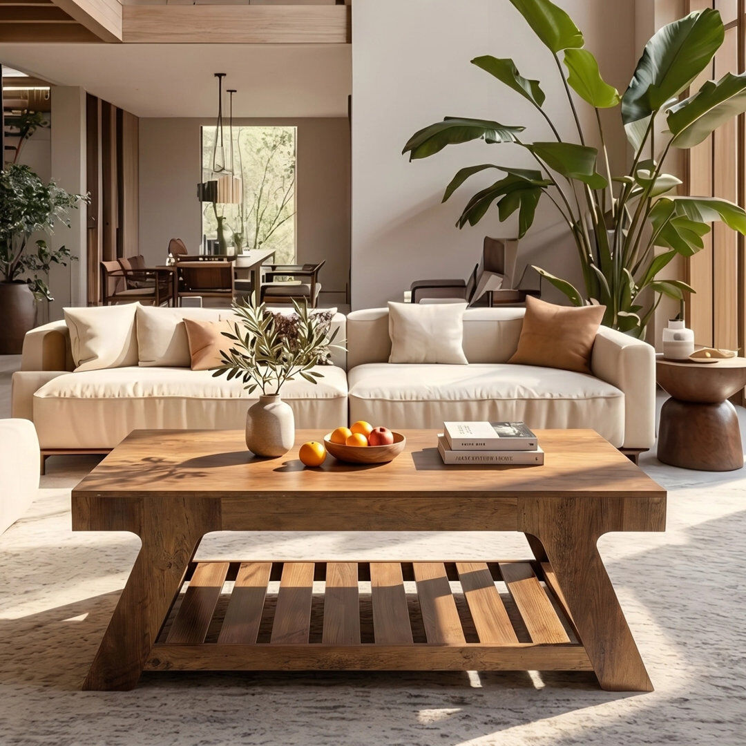 Blue Elephant Coffee Table Brown 50cm H X 120cm W X 60cm D