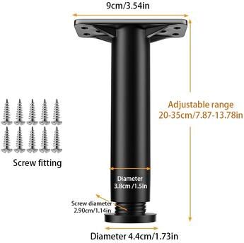 The Handy Homestead Adjustable Bed Support Leg For Bed Frames, Sofas And Furniture 20cm