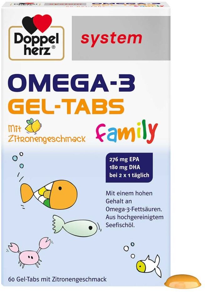 Doppelherz system Omega-3 family Kautablettem 60stk