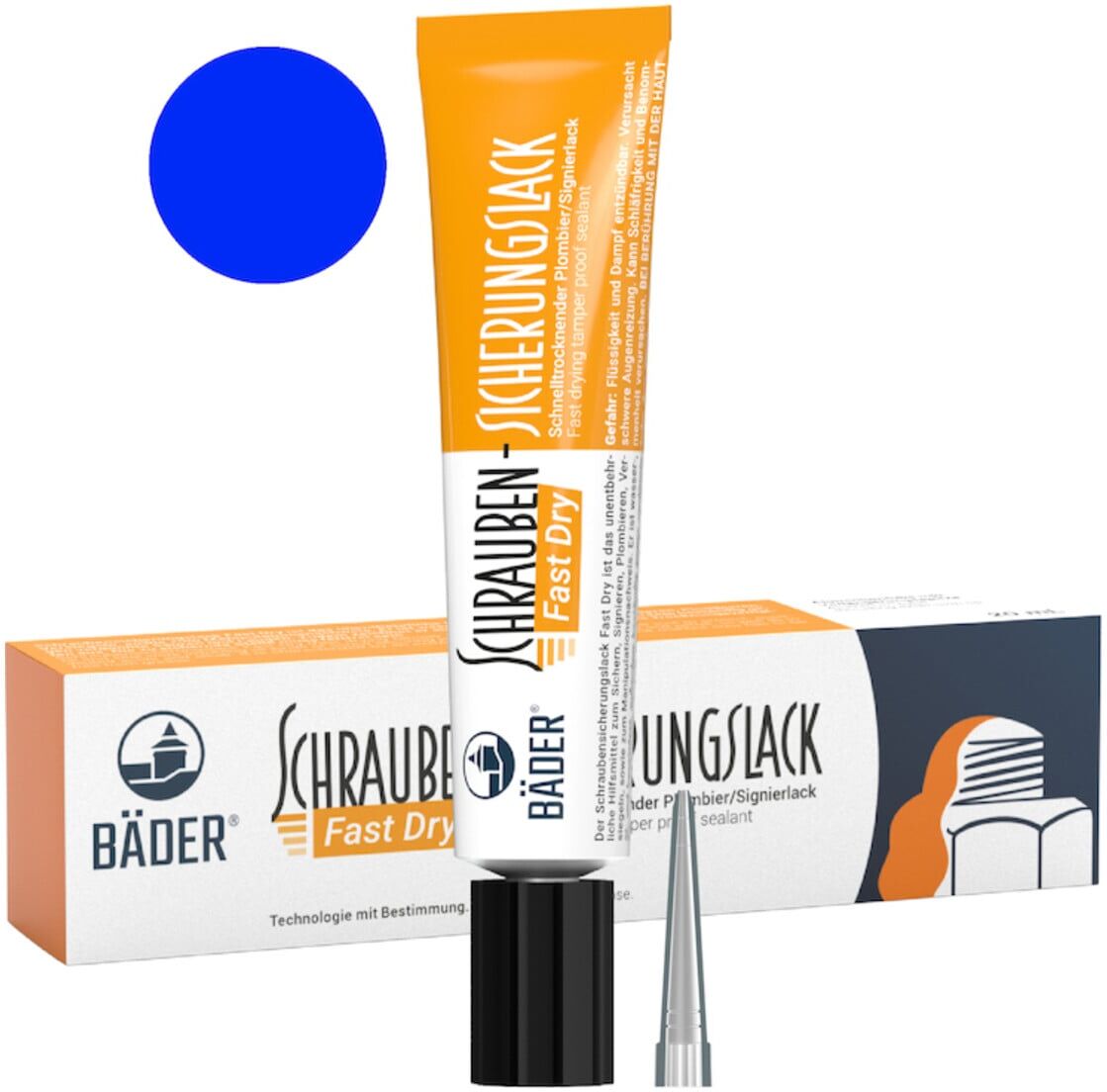 Bäder Schraubensicherungslack Fast Dry 20 ml Tube blau ; baeder (14000f)