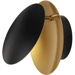 Nova Luce 9695247 Shell LED Wandleuchte Schwarz, Gold