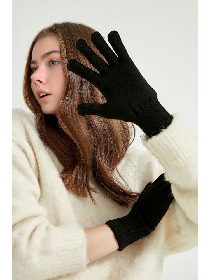 Lucky Bees Handschuhe in Schwarz - onesize