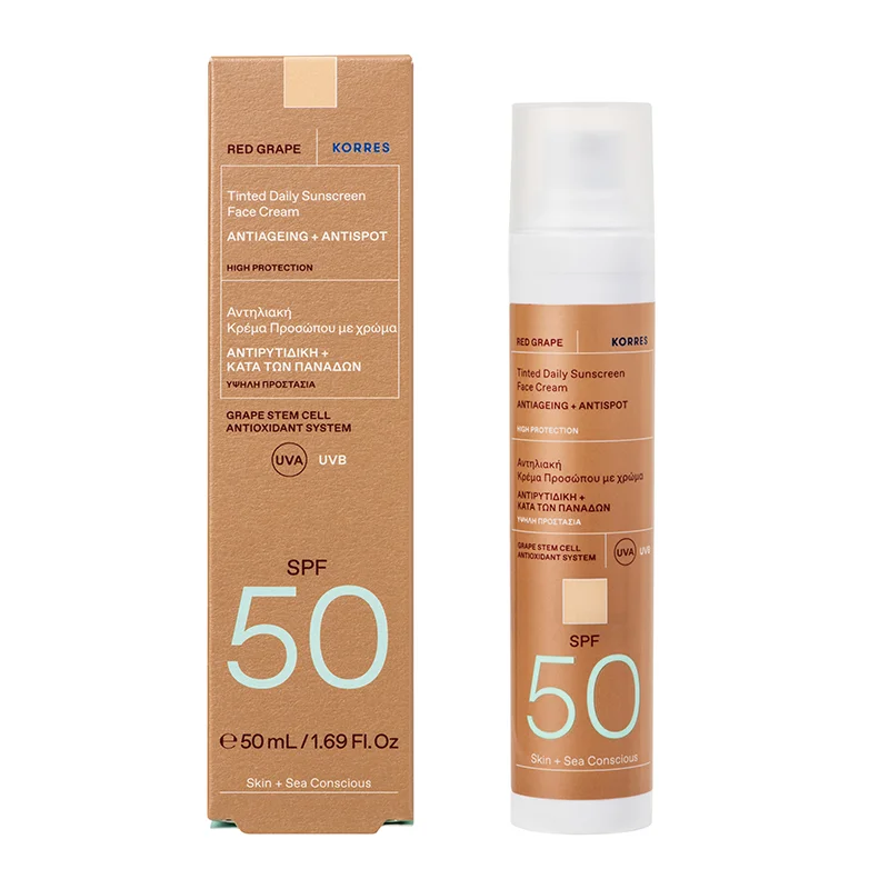 KORRES RED GRAPE Getönte Sonnencreme fürs Gesicht SPF50, 50ml 21010033