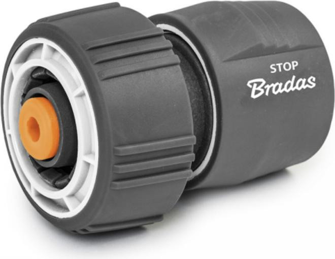 Bradas 3/4 inch slangkoppeling met stop en antislipcoating