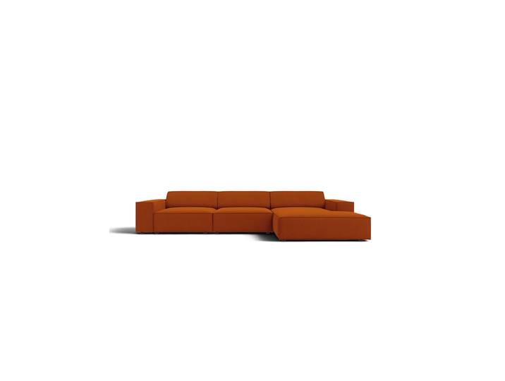4-Sitzer Design Ecksofa „Jodie“ Strukturstoff Terrakotta Chosen by Bloomingloft