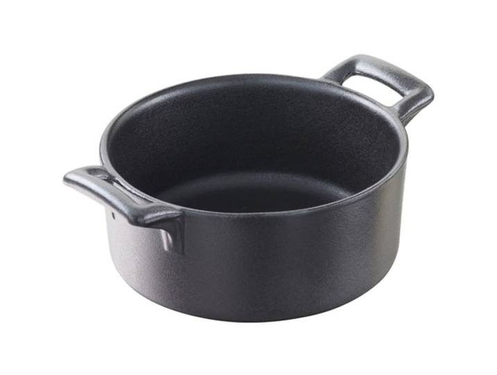 Auflaufform Revol schwarz matt Porzellan Rund B 12 T 12 cm - Auflaufform