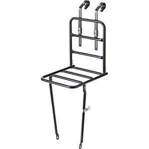 Basil Fahrrad-Gepäckträger Carrier L, universell, 26-28 Zoll, vorne, mit Gepäckplattform, mattschwarz, Tragkraft 10 kg