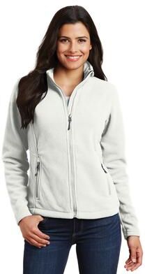 Port Authority L217 Women's Value Fleece Jacket in Winter White size Small   Polyester
