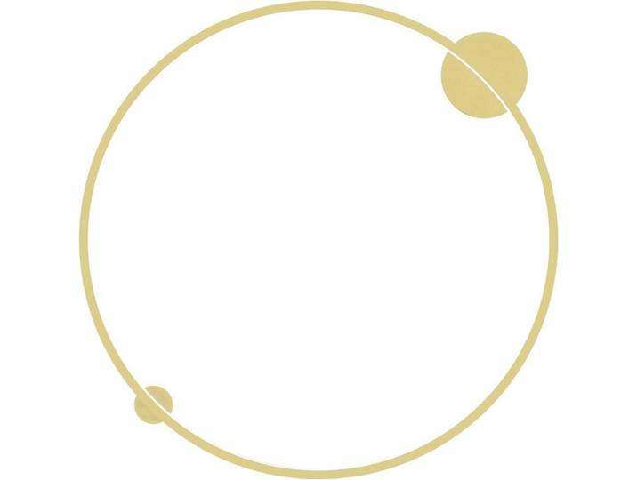 Saturno LED 46W Milagro goldener Ring Wand- und Deckenleuchte