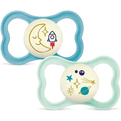6x MAM, Nuggi, Air Night Sil 16+ M M/U bl.2St (2x, 16 - 18 Monate)