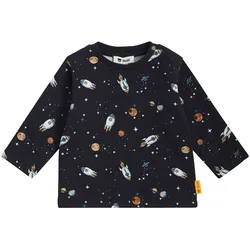 Steiff Sweatshirt Weltall, blau | mehrfarbig, 80