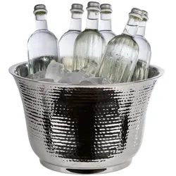 APS Design Flaschenkühler »STAINLESS« Hammerschlag-Optik silber