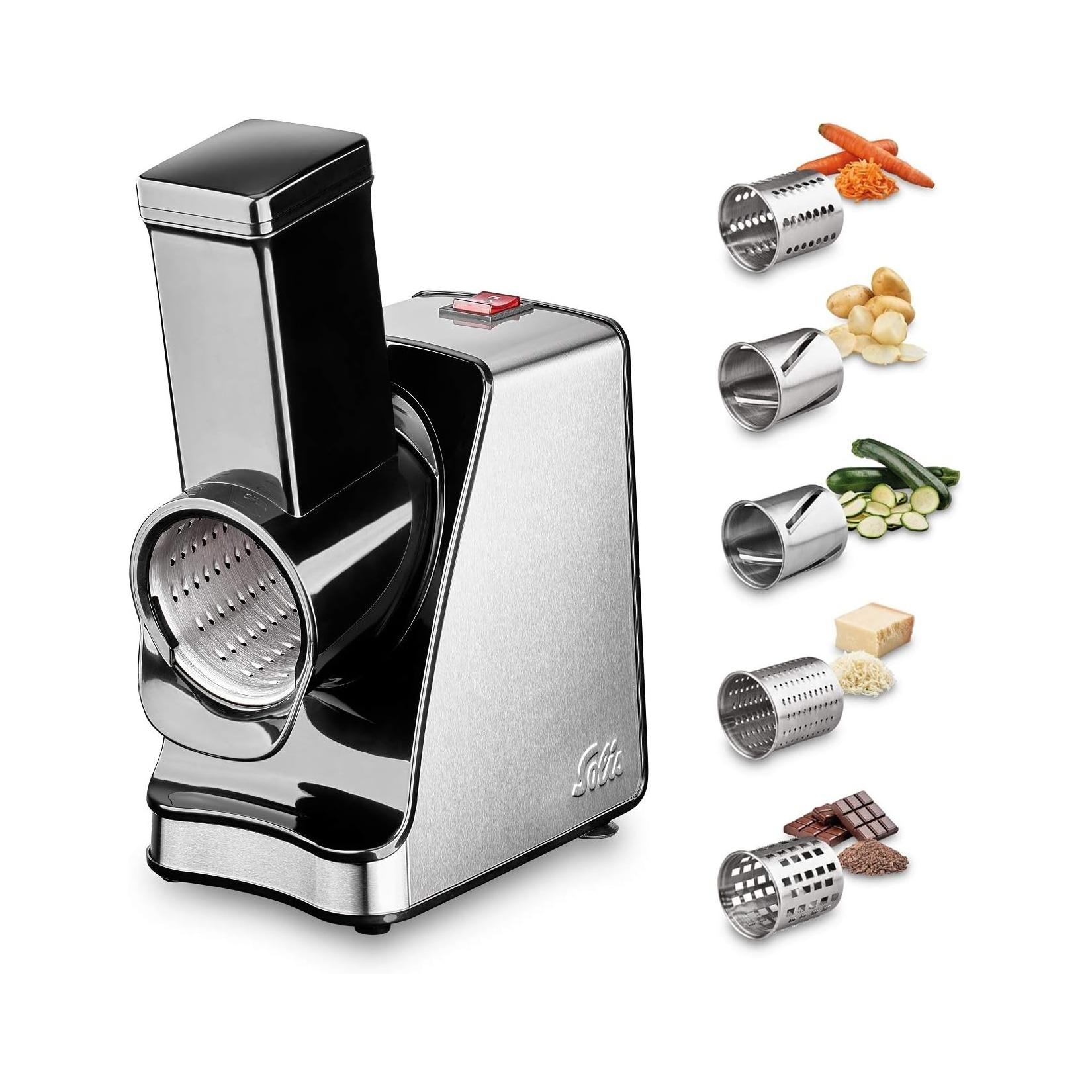 Solis Zerkleinerer 350W, 5 Trommeln Reiben, raspeln, schneiden, mahlen