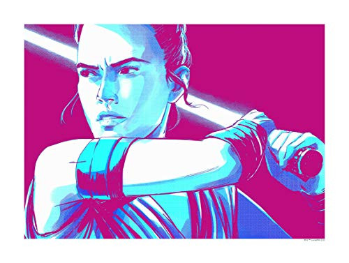 Komar Wandafbeelding Star Wars Faces Rey Kunstdruk Breedte: 40 cm, Hoogte: 30 cm