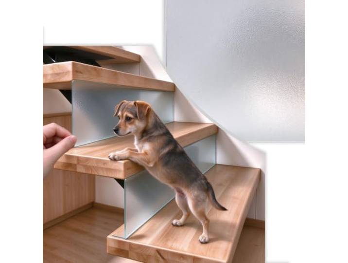 Treppenschutzgitter Hochwertige, Strukturierte Treppenzwischenräumen Anpassbare Blenden Den Bereich Unter Betten, Sofas Möbeln; L-förmiger Schutz Spaltabdeckung(Frosted,W106xH18cm(42x7in))