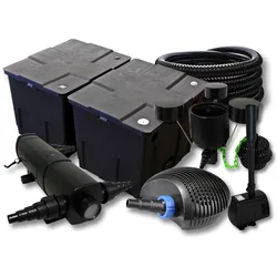 SunSun, Brunnen + Gartenteich, Filter Set 60000l Teich 24W UVC,40W Pumpe Schlauch Skimmer Springbrunnen