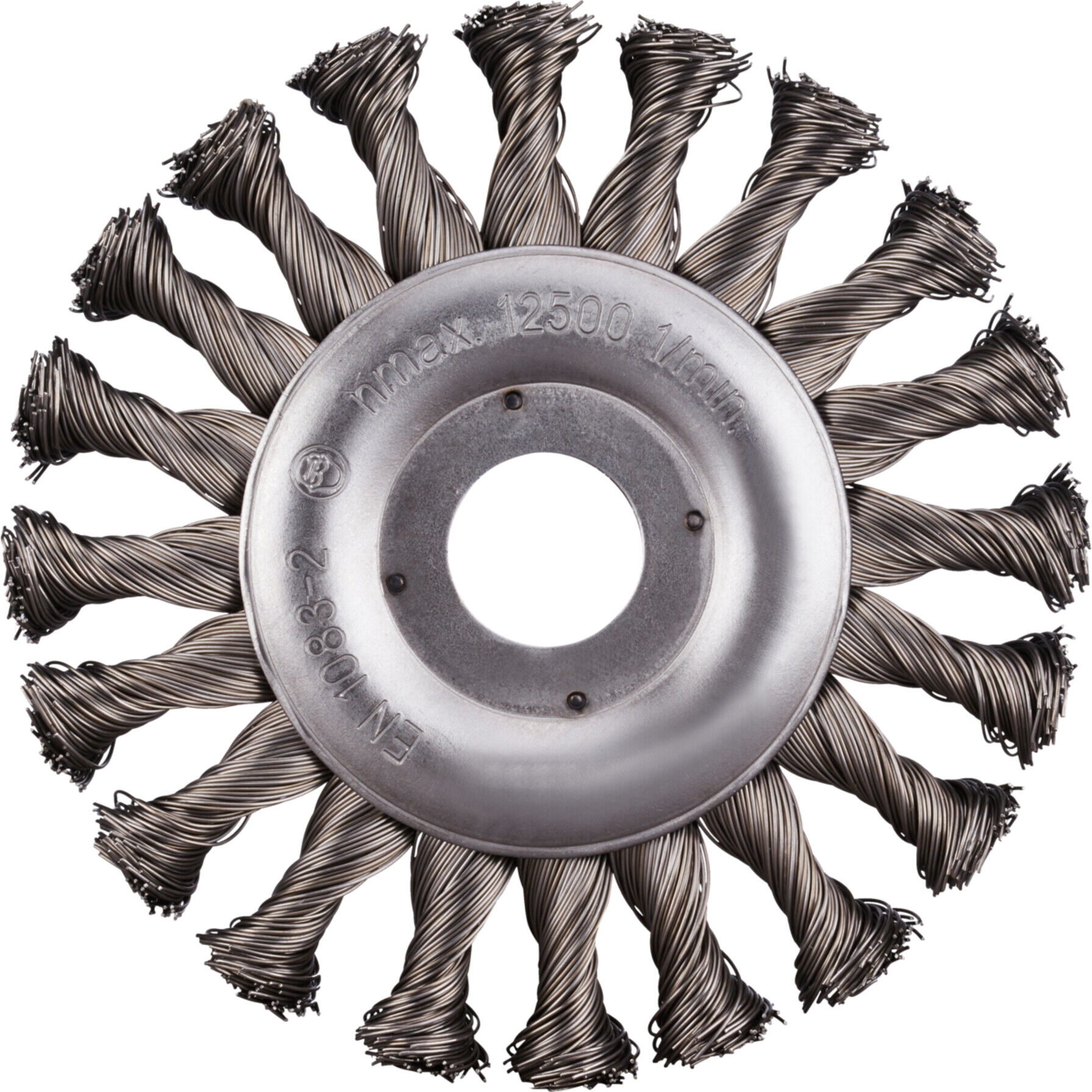 Rhodius SRBZ Stahl-Rundbürste gezopfter Stahldraht für Winkelschleifer 125x13x28x22,23 mm, 353002)