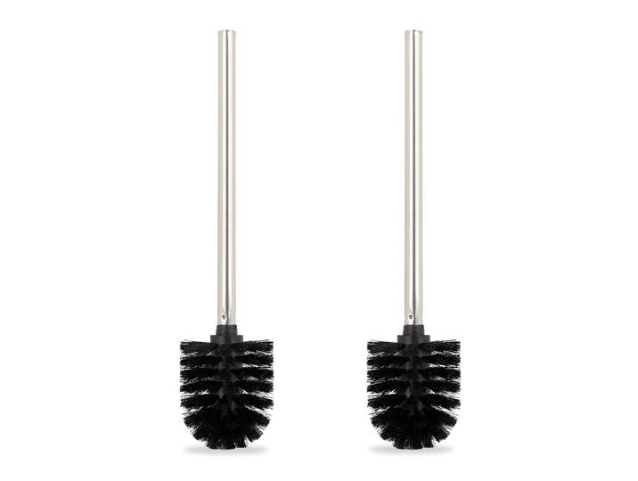 Toilettenbürsten 2er-Set Schwarz Schwarz-Silber