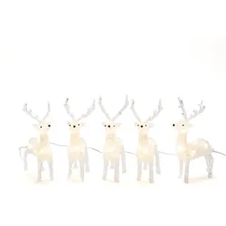 Konstsmide Weihnachtsbeleuchtung  LED Acryl Rentier 5er-Set