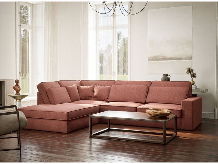 Maison de Rêve Ecksofa Kirou, L-Form Sofa, bequemes Ecksofa mit viele Rückenkissen, Eckcouch