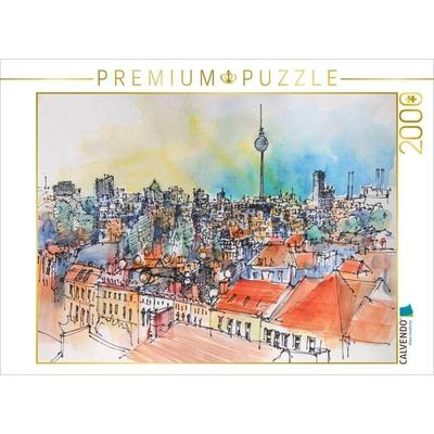 CALVENDO Puzzle Blick vom 'Klunkerkranich' auf Berlin 2000 Teile Puzzle quer | 2000 Teile Lege-Größe 90 × 67 cm Foto-Puzzle für glückliche Stunden