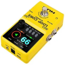 NUX Loop Core Stereo Effektgerät Looper-Pedal mit Netzteil (Bass, Gitarre), Effektpedal, Gelb